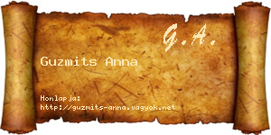 Guzmits Anna névjegykártya