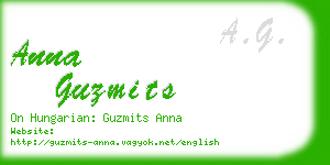 anna guzmits business card